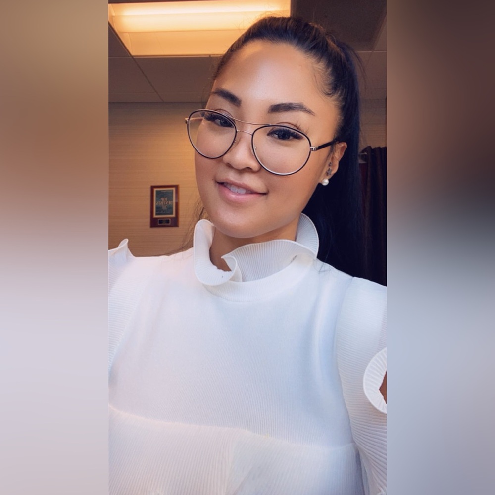 Zara White Ruffle-Neck Pleated Blouse